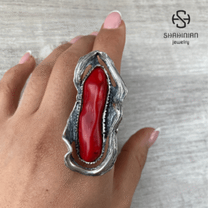 large coral ring